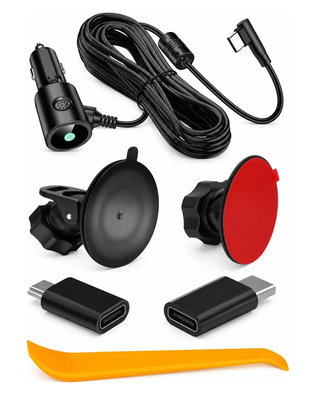 Kit fixation + câble pour dashcam (sans caméra)
