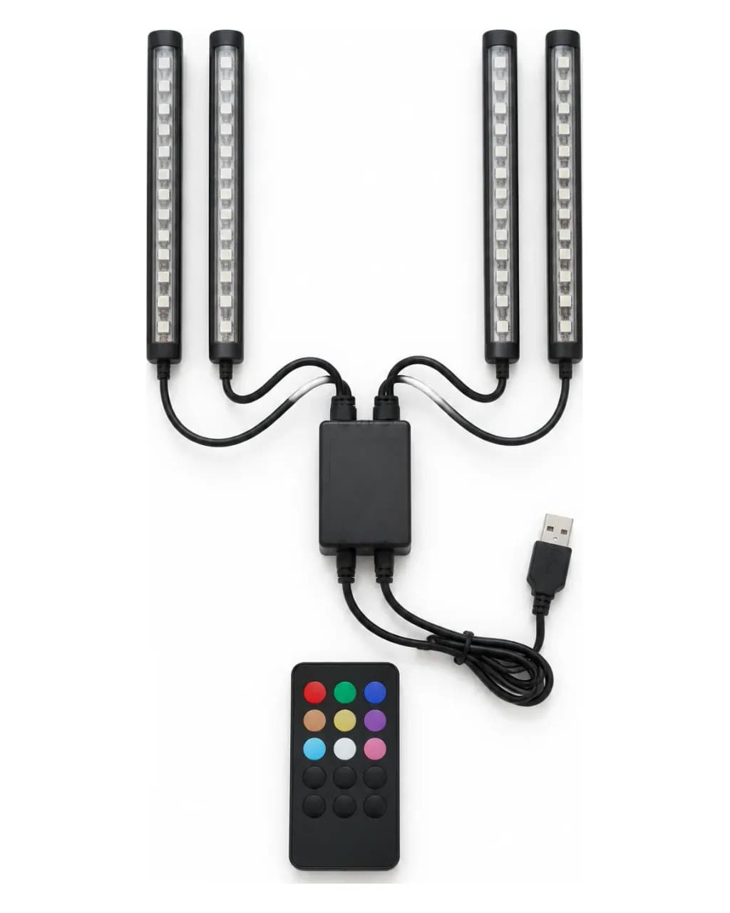 LED de plancher (4 pièces, USB, synchro musique) — vue 3