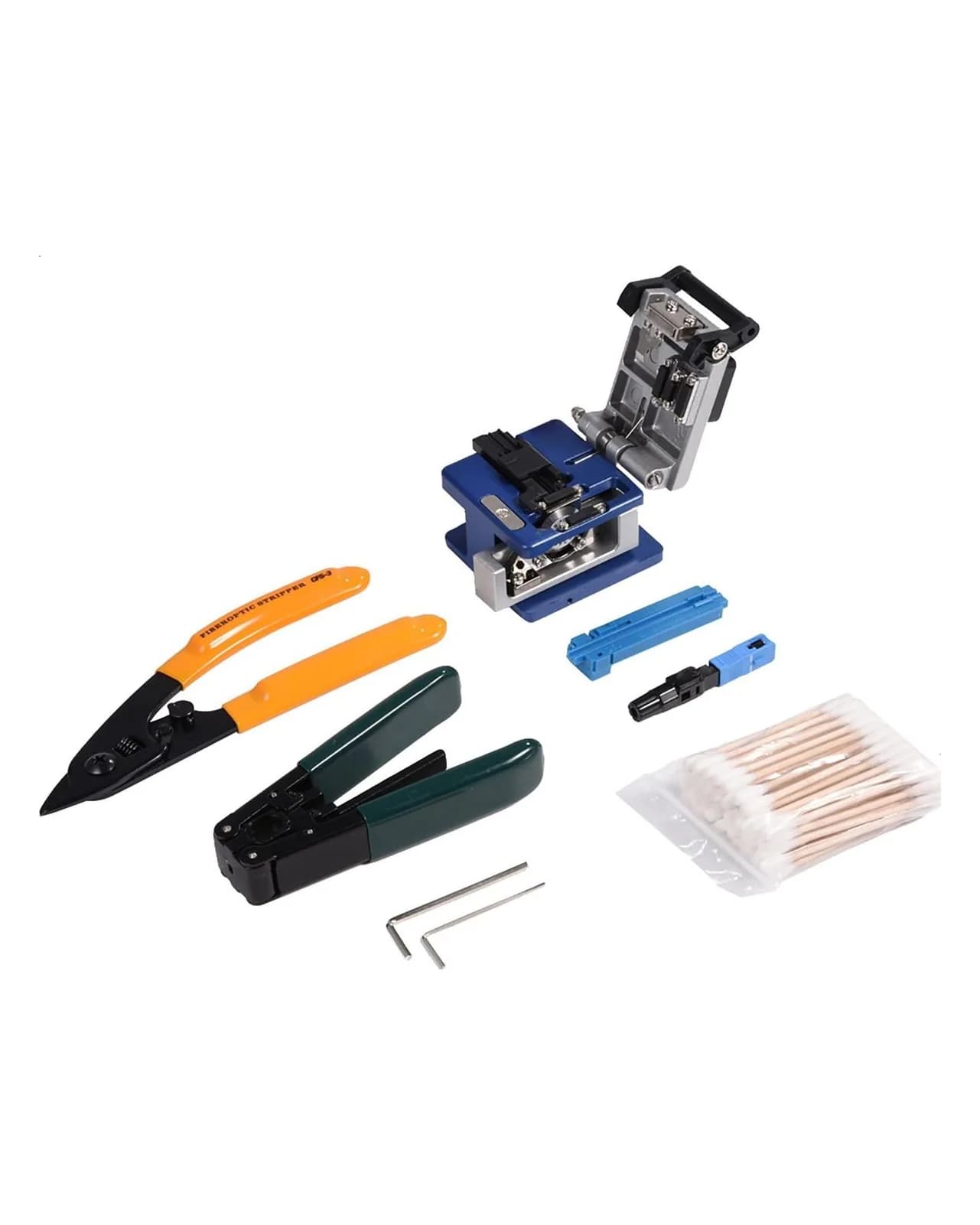 Kit outils fibre optique FTTH : cliveuse, pince 3 trous, pince drop
