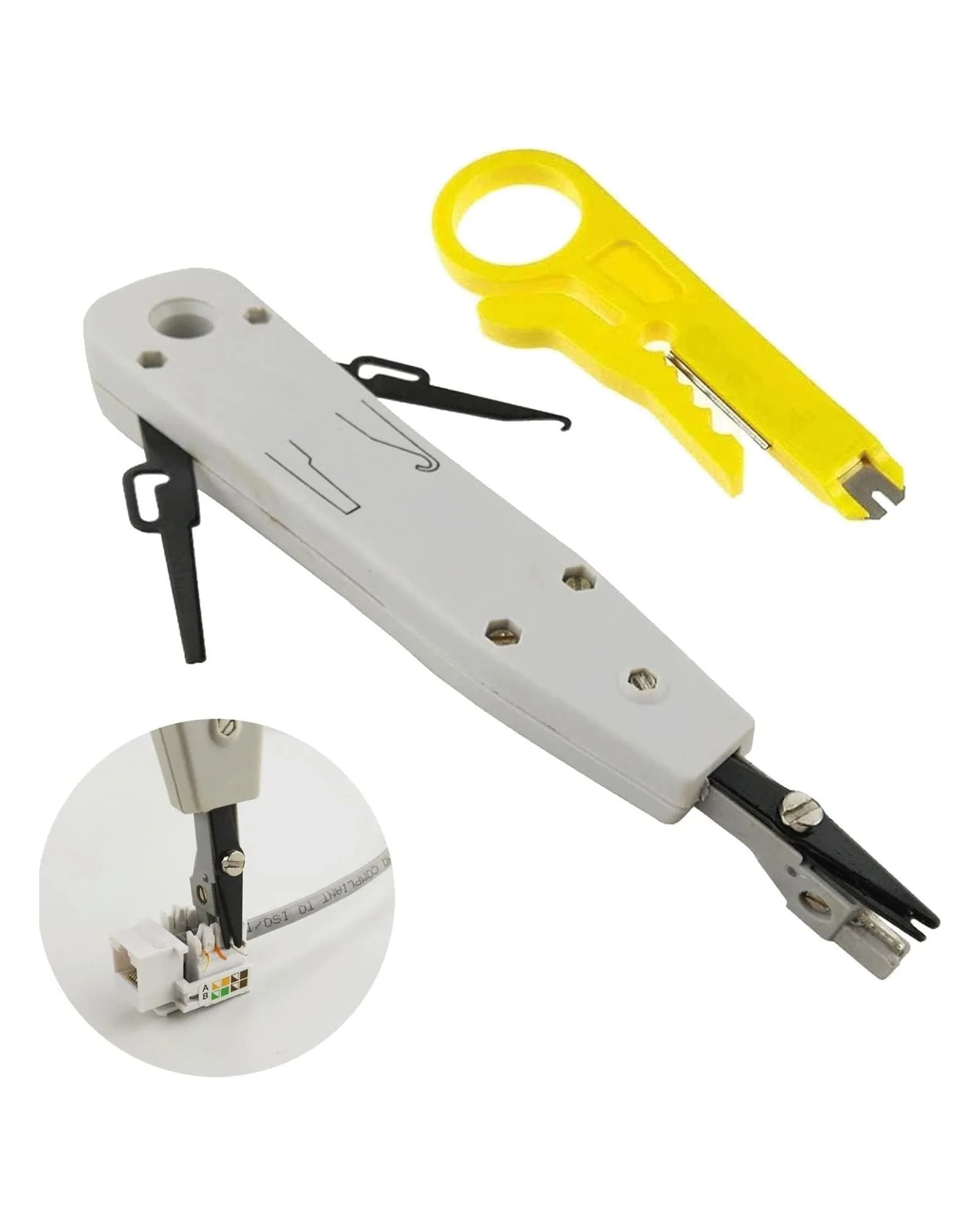Outil d’insertion LSA pour réglettes et prises RJ45