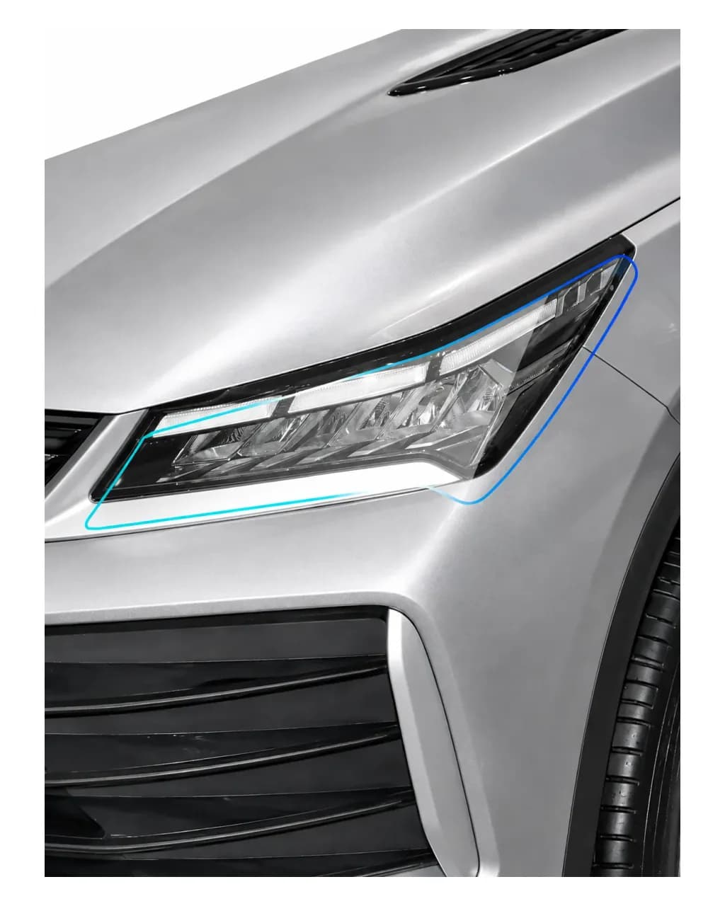 Film de protection de phares TPU pré-découpé, transparent — Geely Coolray