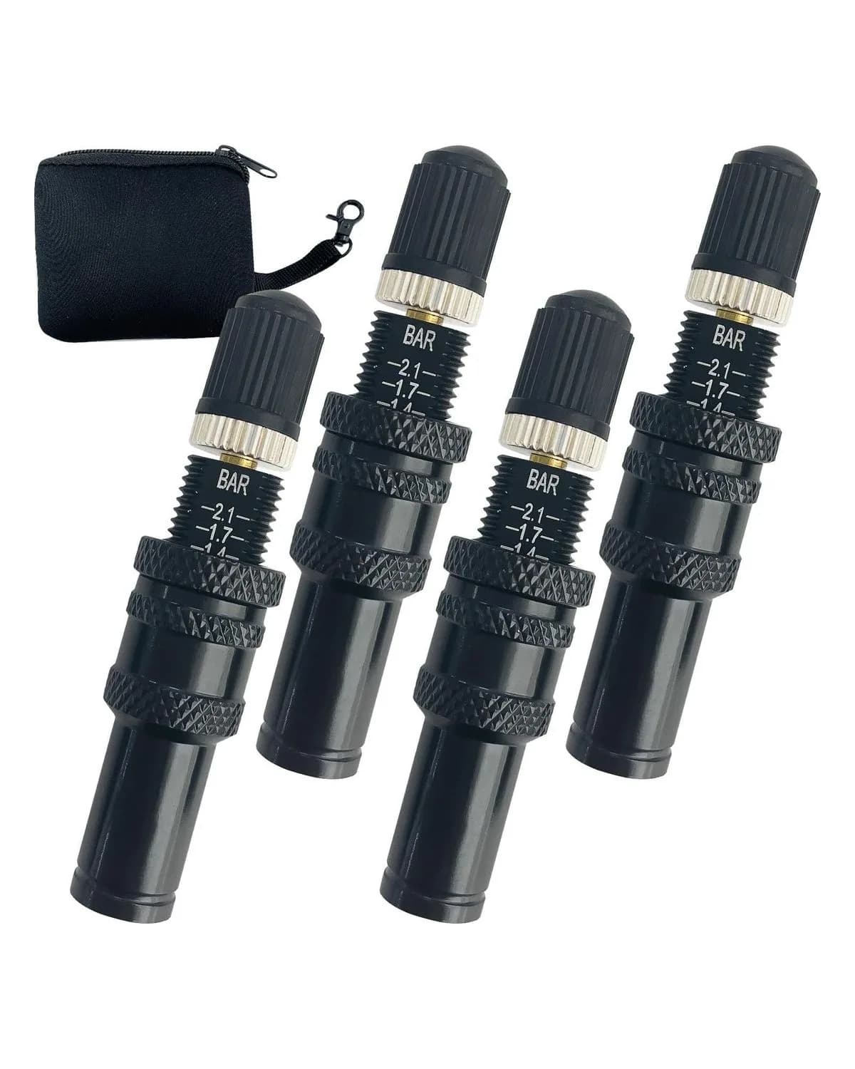 Dégonfleurs de pneus automatiques réglables 10–30 PSI, jeu de 4